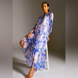 MARAIS PRINTED CHIFFON MAXI DRESS